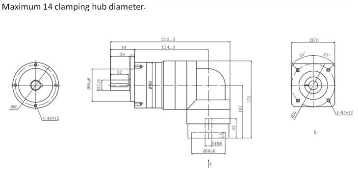 Sigriner PLMD90 5 Acrtimne High Precision 10:1 Ratio Planetary Gearbox